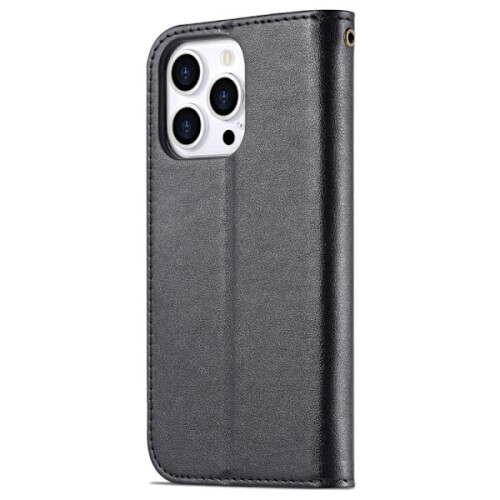 AZNS kompatibelt med iPhone14Pro Läderfodral Svart 2