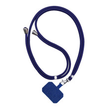 Stilvolles, glattes Handy-Lanyard mit Handyhalterung, Marineblau