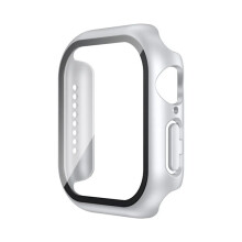 Härdat glas + fodral kompatibelt med Apple Watch 38 mm, 40 mm, 41 mm, 42 mm, 44 mm, 45 mm, 46 mm, skärmskydd och fodral för iWatch 10 8 7 9 6SE5
