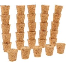 Bouchons en liège pour bouteilles de vin, bouchons en verre, couvercles pour flacons, décoration en bois, 30 pièces