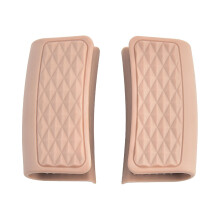 XIUH Outils de cuisine Poêles Clips en silicone antidérapants et anti-brûlure Poignées pour casseroles et poêles en acier inoxydable (Rose)