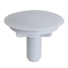 Witte afvoerstop voor de keukenspoelbak, afdekkapjes voor kraangaten, plaatstop, afdekking, afdekplaatje, ABS-kunststof, 49 mm kraanafdekking voor