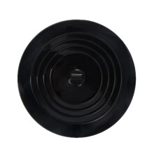 Bouchon de vidange en silicone noir avec filtre, couvercle plat anti-cheveux pour lavabo et baignoire - Lot de 1