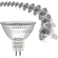 Ampoule halogène MR16, 12 V, 20 W, culot GU5.3, dimmable, blanc chaud 2700 K, lot de 12.