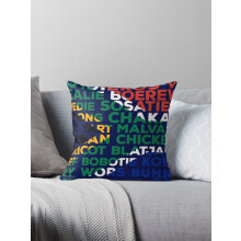Una NUOVA bandiera del Sudafrica con cibo, copricuscini decorativi, copricuscino per divano 16x16 pollici, due lati
