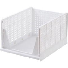Boîte de rangement pliable Tutuviw pour armoire, organisateur de tiroir empilable en plastique, boîte de rangement pour placard pour la maison, le
