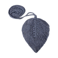 Décorations de Noël extérieures Jacenvly en liquidation : ornement de feuille tissé à la main en fil de coton, attaches de rideaux, suspension