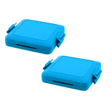 Xubond Kitchen Essentials, Microwave Toastie Sandwich Maker Munchy Microwavable with Adjustable Silicone Straps, Blue, compatible with all microwaves