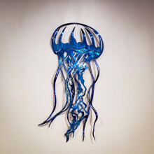 Decorazione murale in metallo e ferro a forma di medusa YiFudd