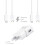 Kit de chargeur rapide micro USB 2.0 Ixir compatible avec Samsung Galaxy S6 Active : chargeur mural rapide + 2 câbles 1