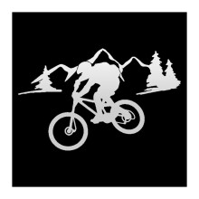Reflective Mountain Bike Decal 15cm Weatherproof Vinyl Sticker for MTB Frame and Road Bike