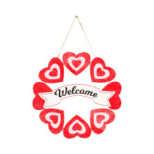 Décoration de porte pour la Saint-Valentin Giyblacko - Décoration murale en bois rose pour la Saint-Valentin
