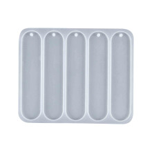 5er-Pack rechteckige Silikon-Lesezeichenform zum Selbermachen von Epoxidharz-Schmuck, 14 cm (5,5 Zoll), ideal als Geburtstagsgeschenk für Frauen,