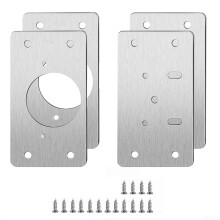 Cabinet Hinge  Plate Stainless Steel Kit for Kitchen Door Reinforcement and Damaged Panel Fix (2 Pair)