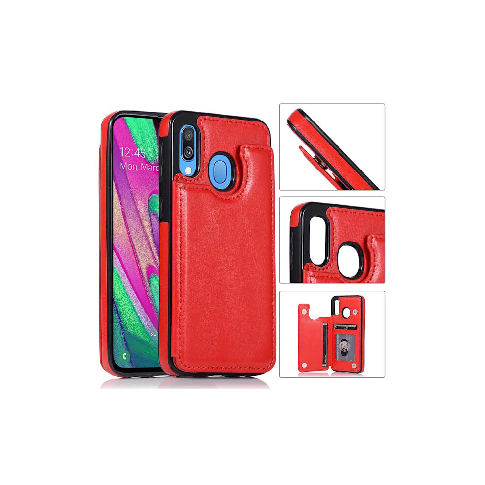 Case With Card Slot - Compatible With Samsung Galaxy A40 Red 9083649004463