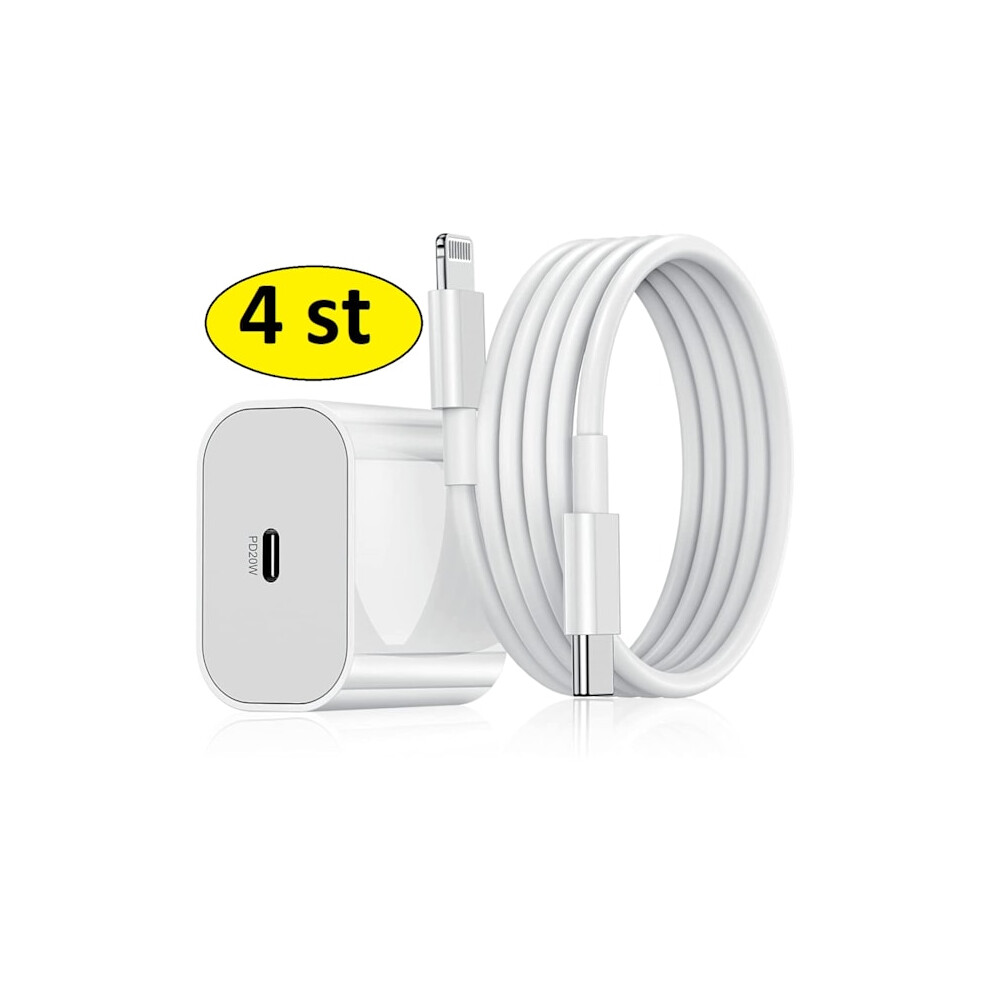 4 Pcs Fast Charger For Compatible With Iphone11/12/13/14 With 2 M Cable 9083649004425