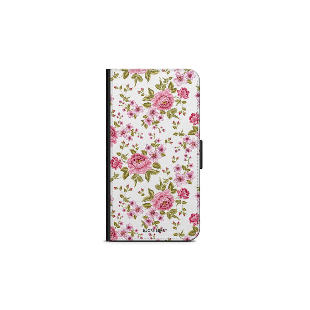 Bjornberry Wallet Case Compatible With Iphone 7 - Peonies 9083649004272