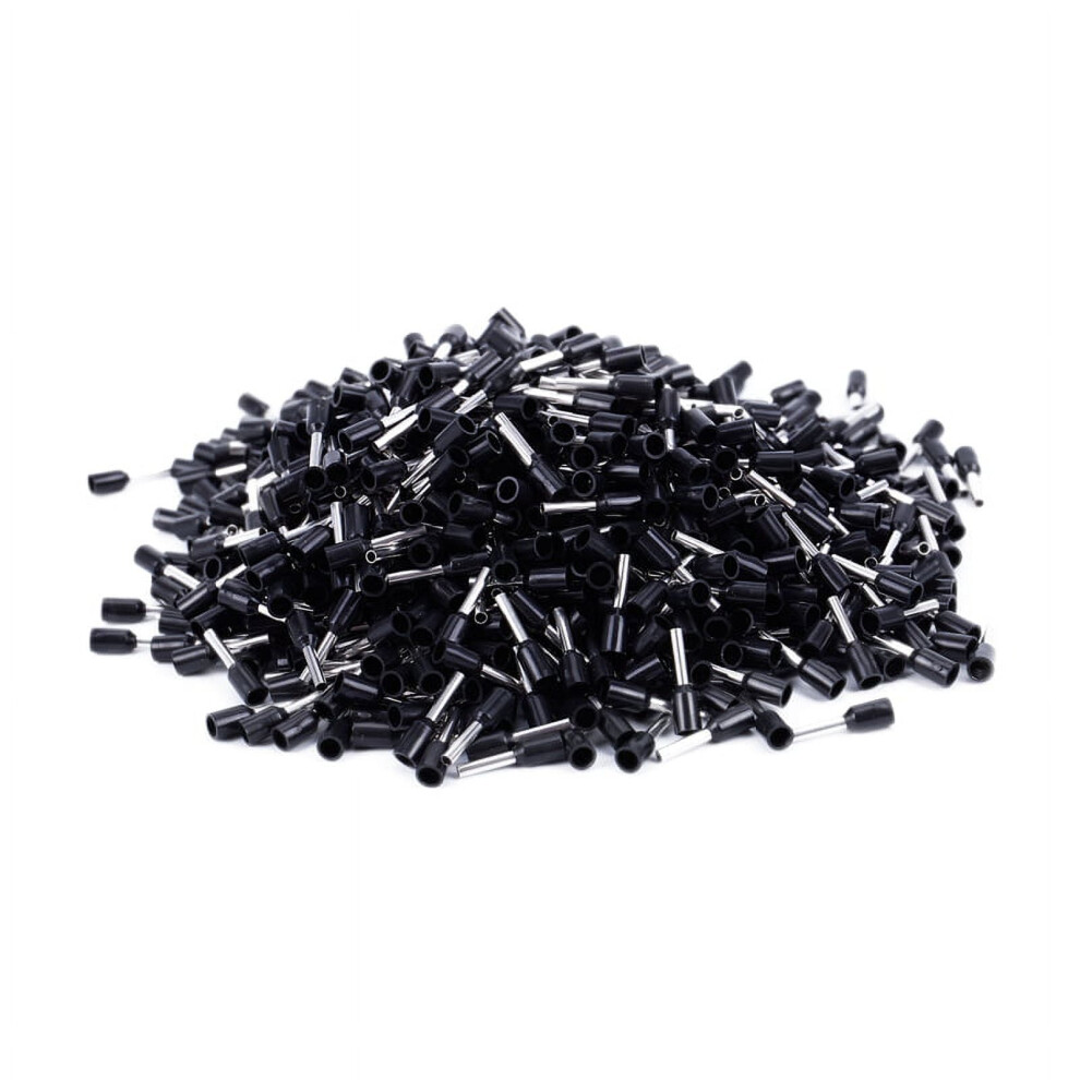 1000X Crimp Terminal Pre Insulated Ferrule E1008 18Awg 1.0Mm2 Silver Black 9483153232190