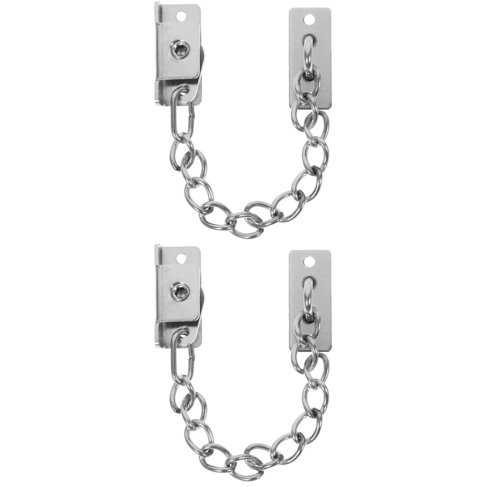 2Pcs Door Chain Lock Stainless Steel Chain Door Lock Indoor Security Chain Lock 9083649004807