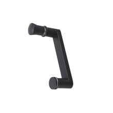 Black Stainless Steel Shower Glass Door Pull Handle 145mm Rustproof Sleek Finish Easy Install