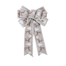 Large Christmas Tree Bows 41x24cm Red Pink Gray Fabric Rosette for Holiday Decor and Wreaths