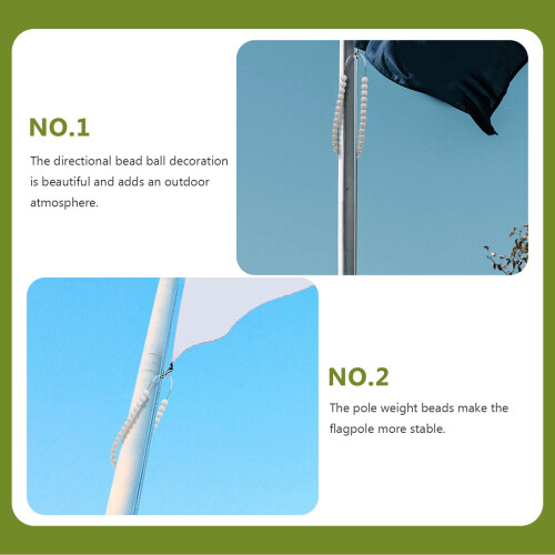 Guangmc 20pcs Windproof Flag Pole Beads for Outdoor Use 1