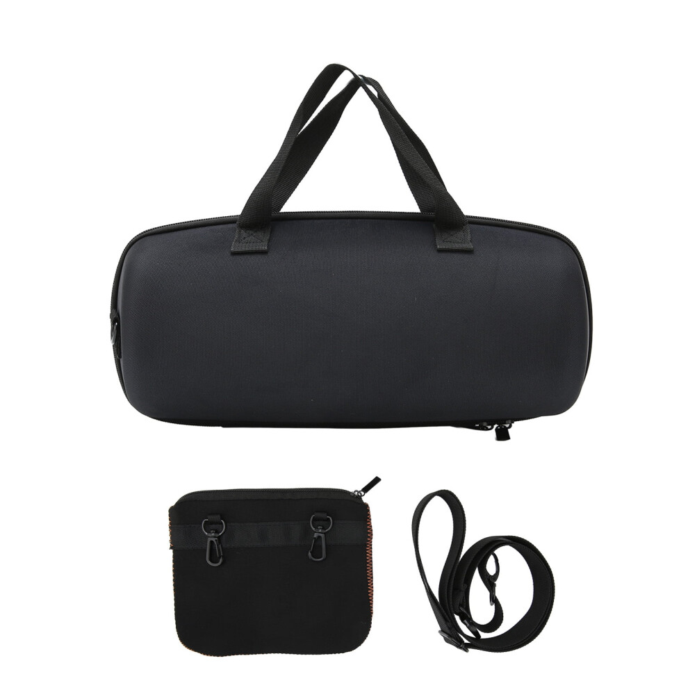 Uadme Eva Hard Travel Case For Bluetooth Speaker, Shockproof Semi-Waterproof With Shoulder Strap Storage Bag (Black) Black 9083649009086