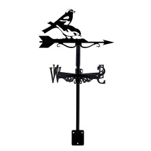 Retro Metal Weather Vane with Farm Scene, Garden Wind Vane Stake, Wind Direction Indicator Outdoor