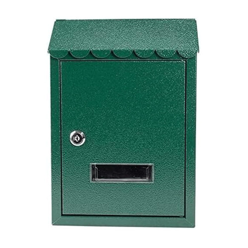 Wall Mounted Locking Mailbox, Rust Resistant Galvanized Steel with Window for Secure Outdoor Use