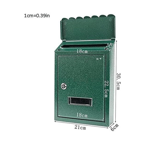 Wall Mounted Locking Mailbox, Rust Resistant Galvanized Steel with Window for Secure Outdoor Use 1