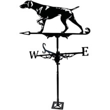 Dog Weathervane Rustproof Metal Roof Wind Direction Indicator Retro Garden and Yard Decoration