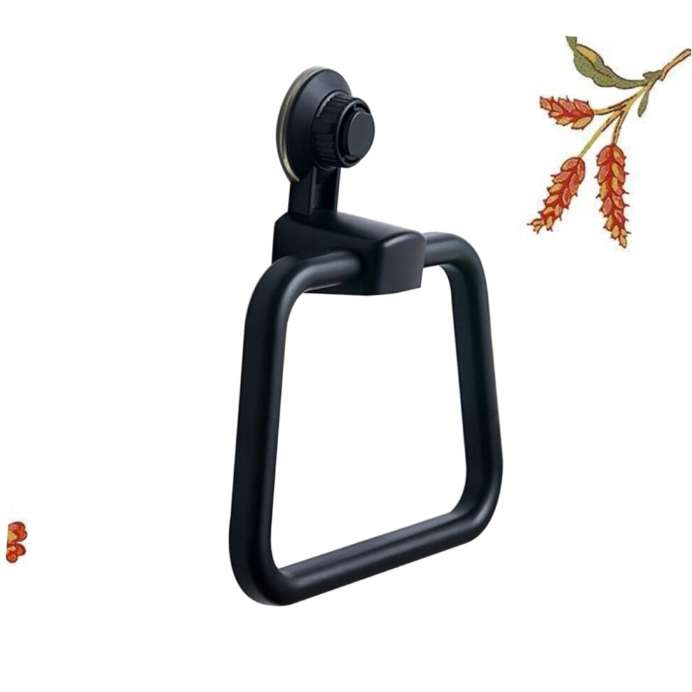 Suction Cup Hook Waterproof Oilproof No Drill Wall Hooks For Bathroom Kitchen Reusable Black 9164114660534