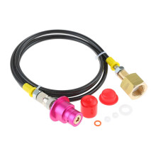 CO2 Tank Adapter Hose 60Inch Purple Quick Connect for SodaStream Terra CGA320 Large Tanks