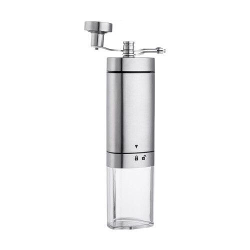 Manual Coffee Grinder Stainless Steel with Ergonomic Triangular Handle for Travel Camping Office