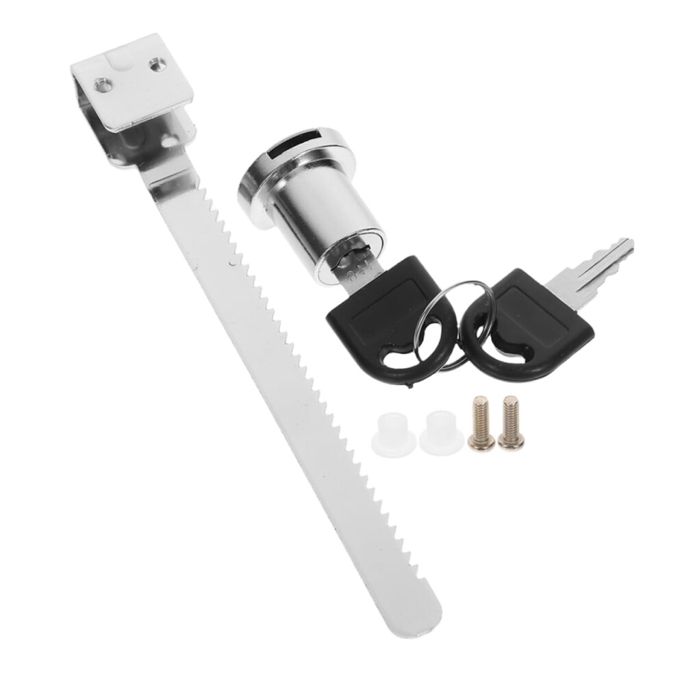 Glass Door Lock With Reliable Ratchet Lock Chrome Plated For Showcase Cabinets Keys And Screws 9164114660671