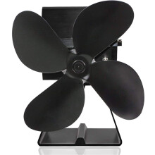 Wood Stove Fan 4 Blade Heat Powered Quiet Operation for Wood Burner and Electric Fireplace