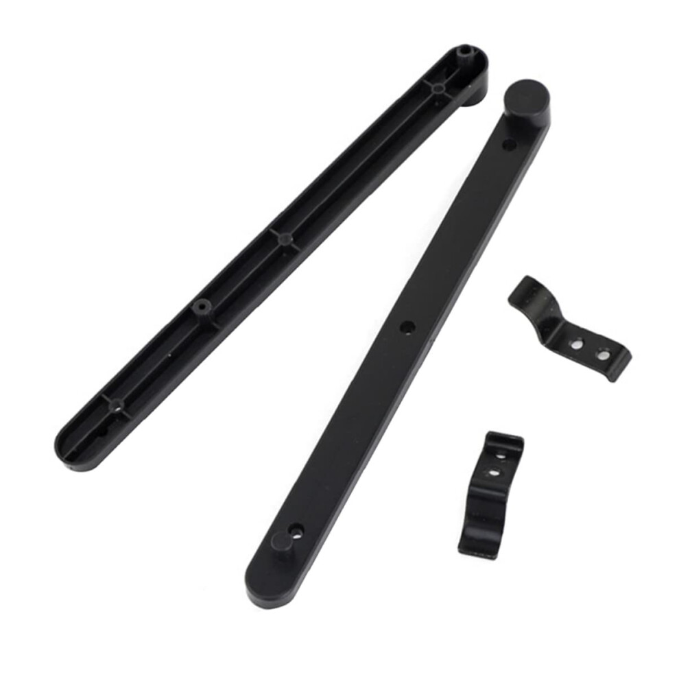 Hidden Cabinet Door Track Guide And Flipup Drawer Slide Rails, Silent Softclose, Black, 2Pcs 9164114660862