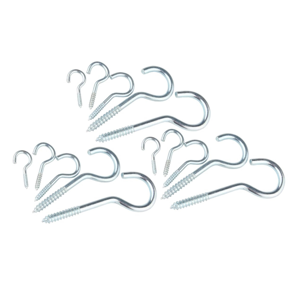 15Pcs Heavy Duty Screw Hooks For Ceiling And Wall Hanging With Secure Grip And Easy Install 9164114661012