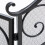 Silver Foldable 3Panel Fireplace Screen with Elegant Floral Design, Fireproof Safety Barrier 2