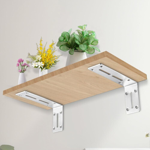 Adjustable Stainless Steel Shelf Bracket with Modern L Shape Design for Wall Mount Support 2