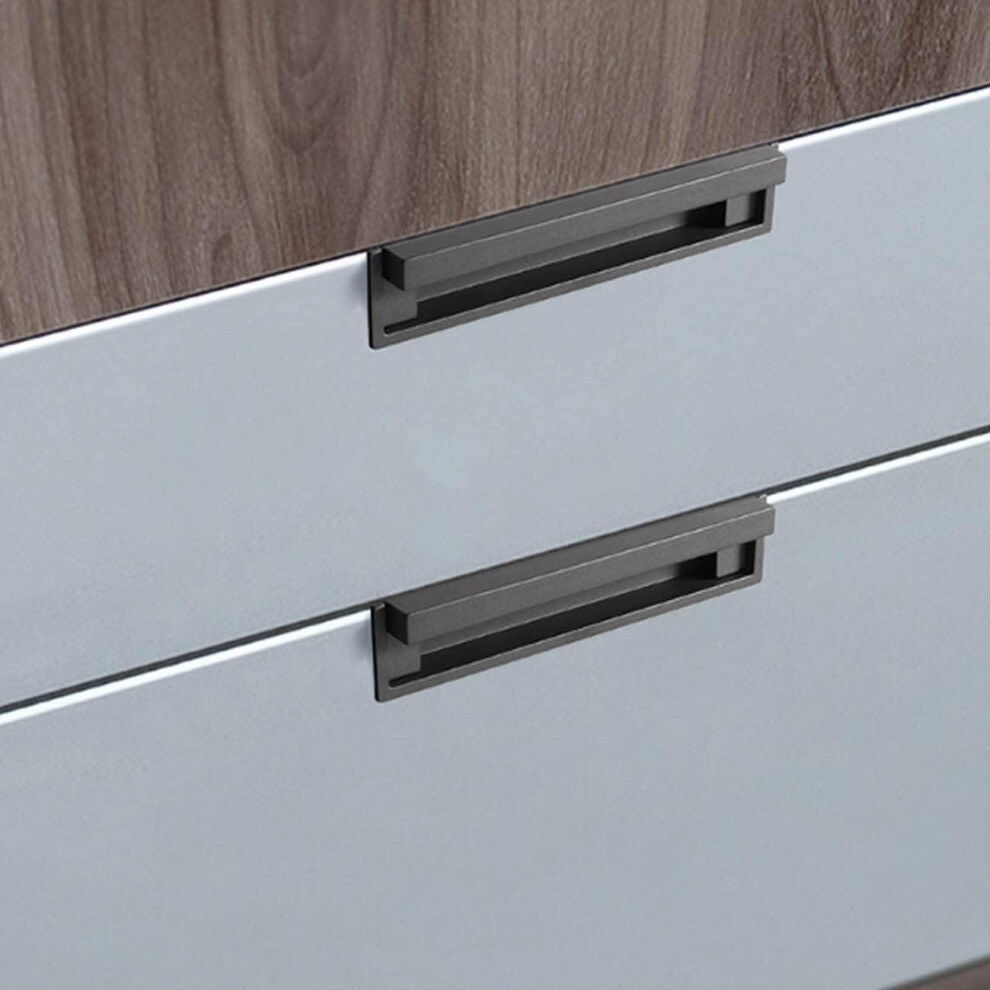 Modern Recessed Cabinet Pull Handle Gold 229Mm Invisible Flush Design Durable Zinc Alloy 9164114661449