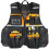 MultiPocket Tool Vest with Reflective Strips, Adjustable Oxford Work Vest Black and Yellow 1