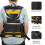 MultiPocket Tool Vest with Reflective Strips, Adjustable Oxford Work Vest Black and Yellow 5