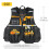 MultiPocket Tool Vest with Reflective Strips, Adjustable Oxford Work Vest Black and Yellow 2