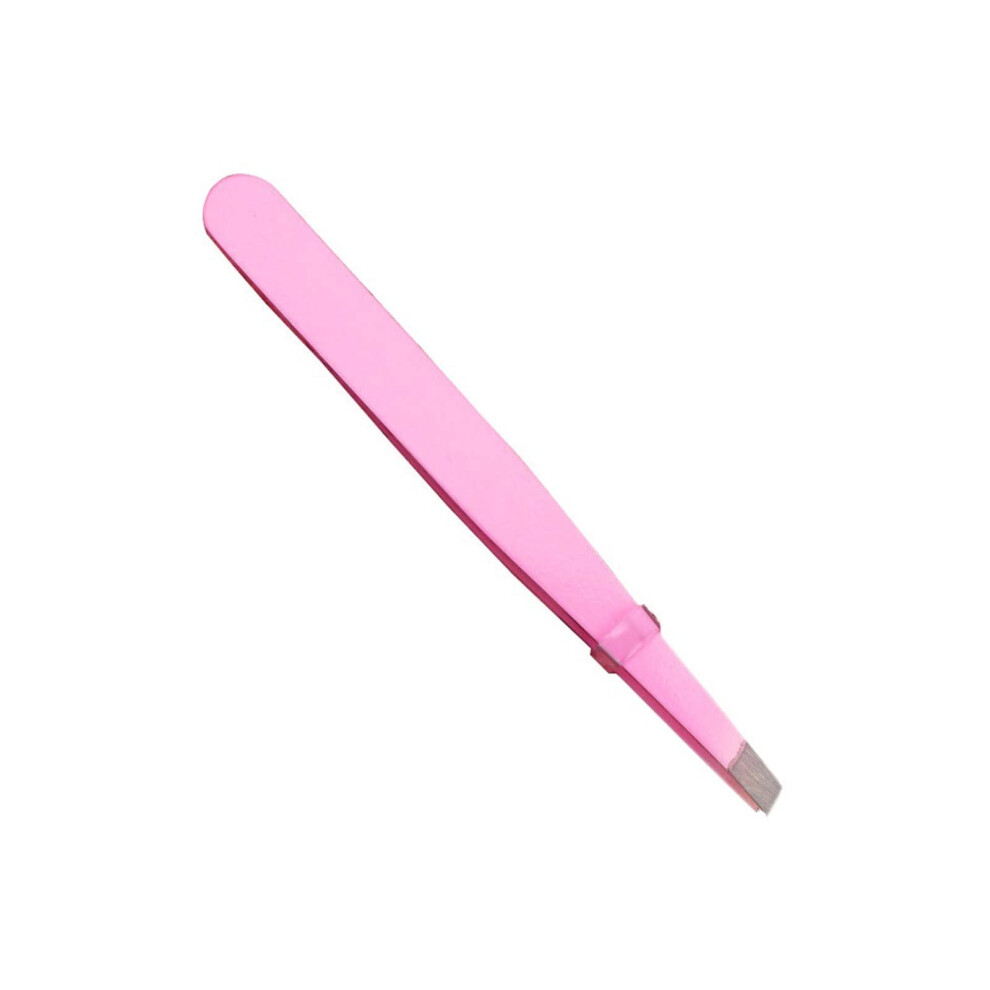 Black/Pink Eyelash Extension Tweezers Stainless Steel Professional Lash Tweezers With Precision Grip And