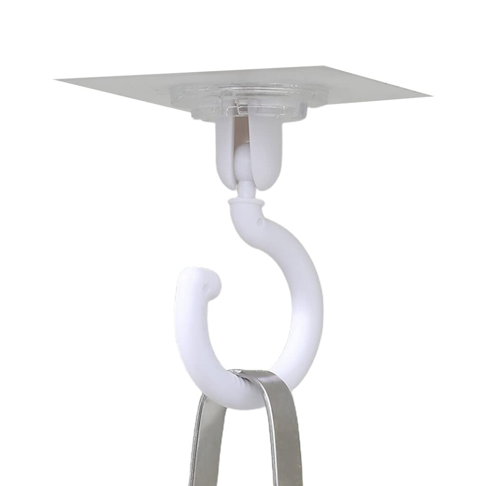 Self Adhesive Ceiling Hook Heavy Duty 360 Rotating Nodrill Damage Hanging For Wall And Ceiling 9113335052390