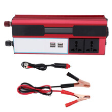 Solcelledrevet inverter, bilinverter med AC-uttak og USB-ladeport, DC til AC-omformer for batteriomformer med kjøling