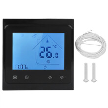 WiFi-temperatuurregelaar, slimme thermostaat voor vloerverwarming met spraakbediening via app, touchscreen LCD-display, wekelijks programmeerbaar,