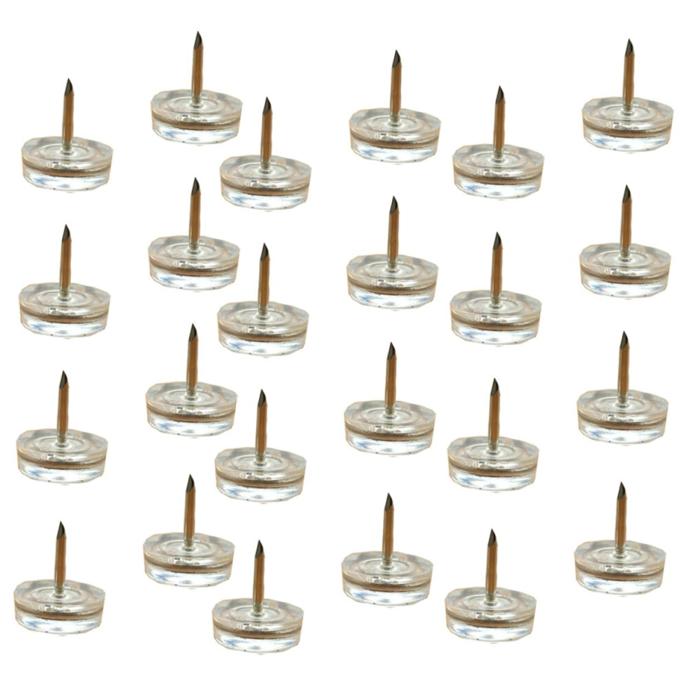 24Pcs Furniture Leg Protectors Nonslip Nylon Pads With Nails For Chairs Tables Hardwood Floors 9164114662965