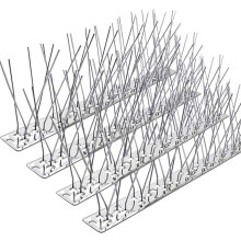 Bird Spikes,Stainless Steel Bird Spikes Metal Bird Spikes Fence Spikes Easy to Install - 10 Strips 10.82 Feet Coverage